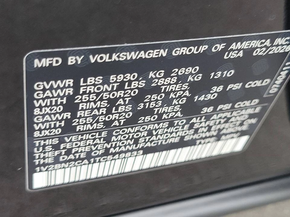 Volkswagen Atlas SEL 2026 | Grand Car Volkswagen Atlas SEL 2026 - доставка авто из США